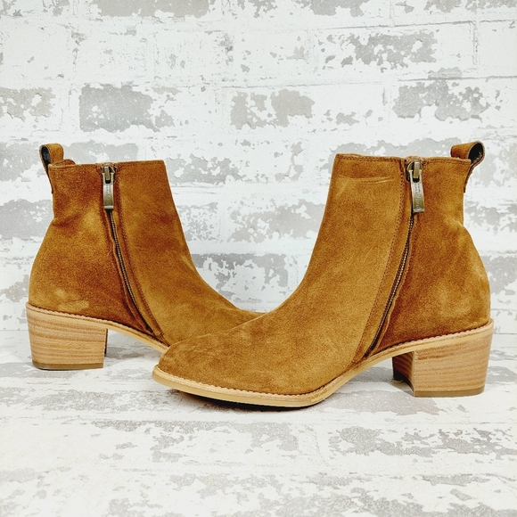 NEW Paul Green Women’s Sante Tan Suede Leather Side Zip Ankle Bootie B525 - Picture 5 of 11